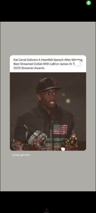 Congratulations to kai cenat on winning streamers awards 👏 🏆12/7/25