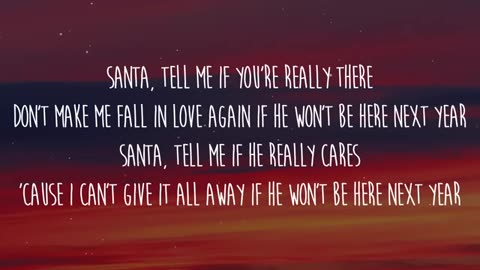 Ariana Grande - Santa Tell Me (Lyrics)