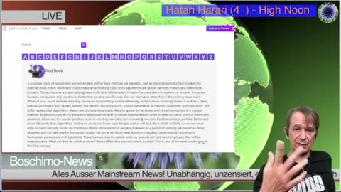 🪻Boschimo Classics- High Noon: ❌🚨🗽Hatari Harari (4)- Bodo analysiert die Aussagen des WEF Global Leader Yuval Noah Harari