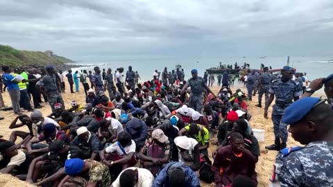 Drifting migrant boat intercepted off the Senegalese coast