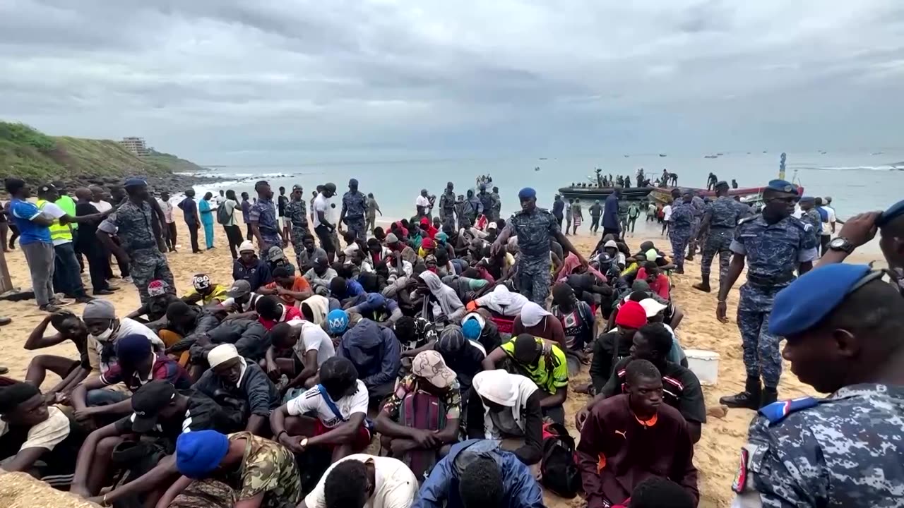 Drifting migrant boat intercepted off the Senegalese coast