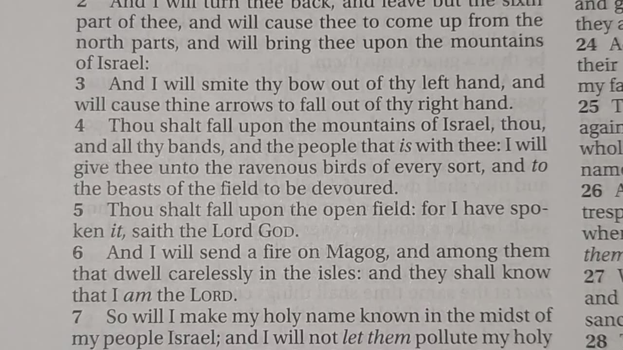 Ezekial 39: the prophecy against GoG continued.