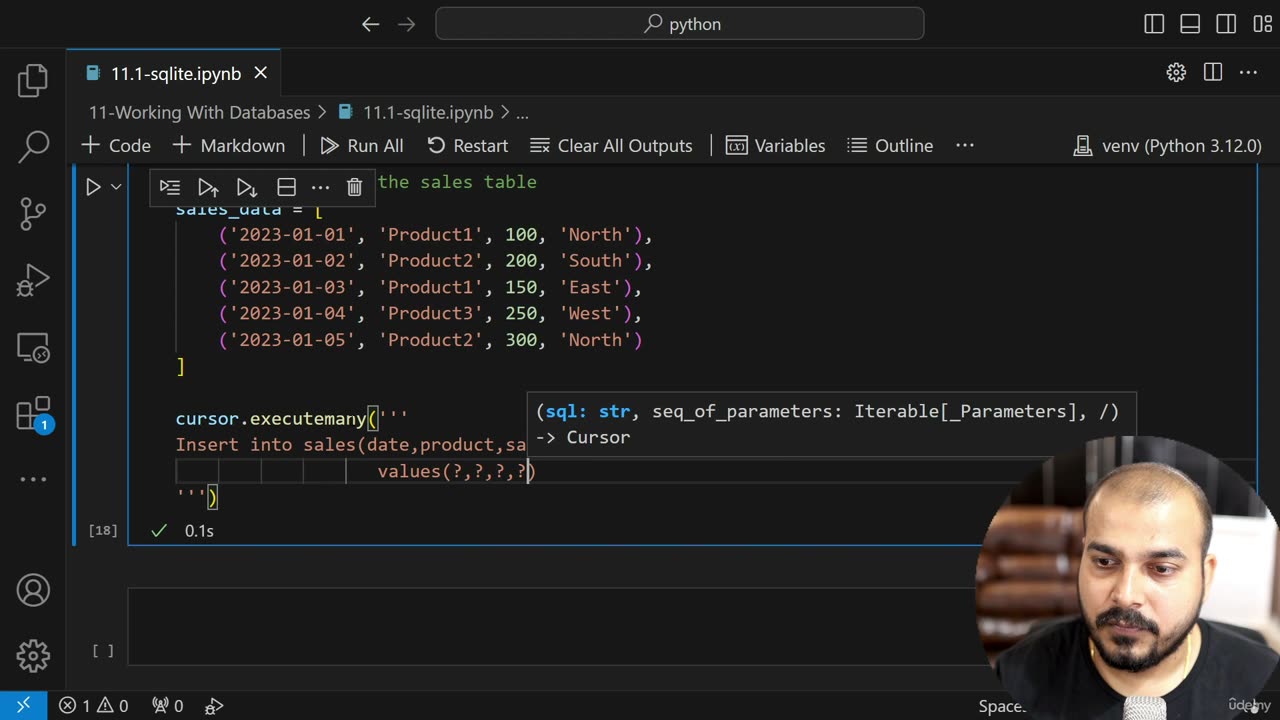 12.1 Crud Operation With SQLite3 And Python Krish Naik ML