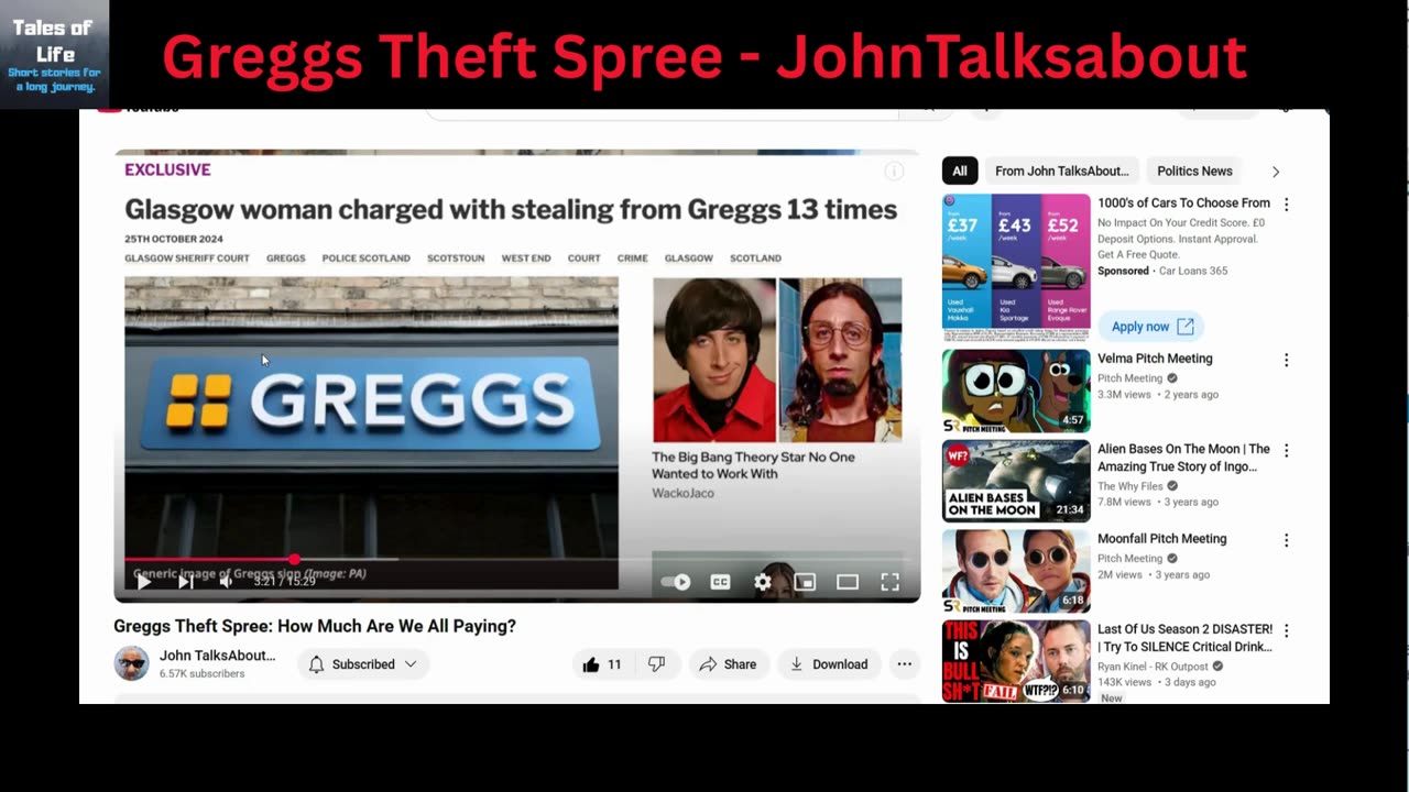Greggs Theft Spree - JohnTalksabout