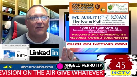 NCTV45 NEWSWATCH MORNING WED AUGUST 6 2025 WITH ANGELO PERROTTA