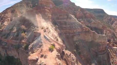 Two freestyle mountain bike riders airlifted to hospital after crashes at Red Bull Rampage