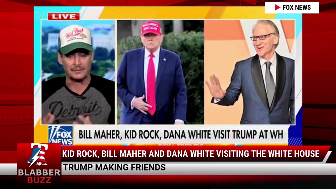 Kid Rock, Bill Maher And Dana White Visiting The White House