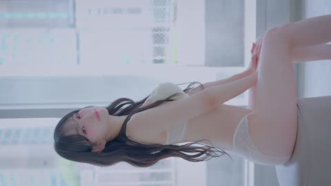 4K 세로룩북 타고난 하얀 피부 천천히 입는 Ai 실사 ️ Underwear lingerie 란제리 Lookbook 스타킹 언더웨어 직캠 레전드 모델 희솔