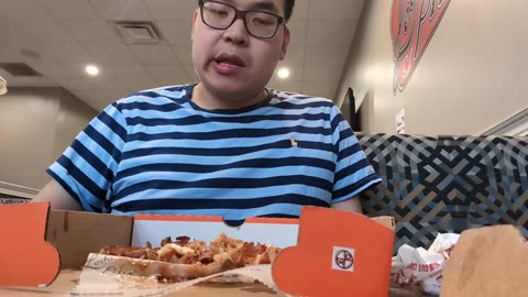 Ledo Pizza's Sweet Baby-Q Chicken Pizza - Mukbang