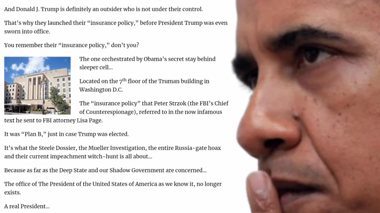 OBAMA'S secret stay behind army.