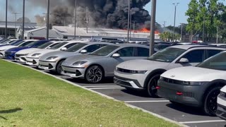 Massive Fire Erupts at AutoNation Volkswagen Dealership in Savannah