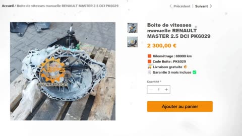AEPSPIECES.COM - Boite de vitesses manuelle RENAULT MASTER 2.5 DCI PK6029
