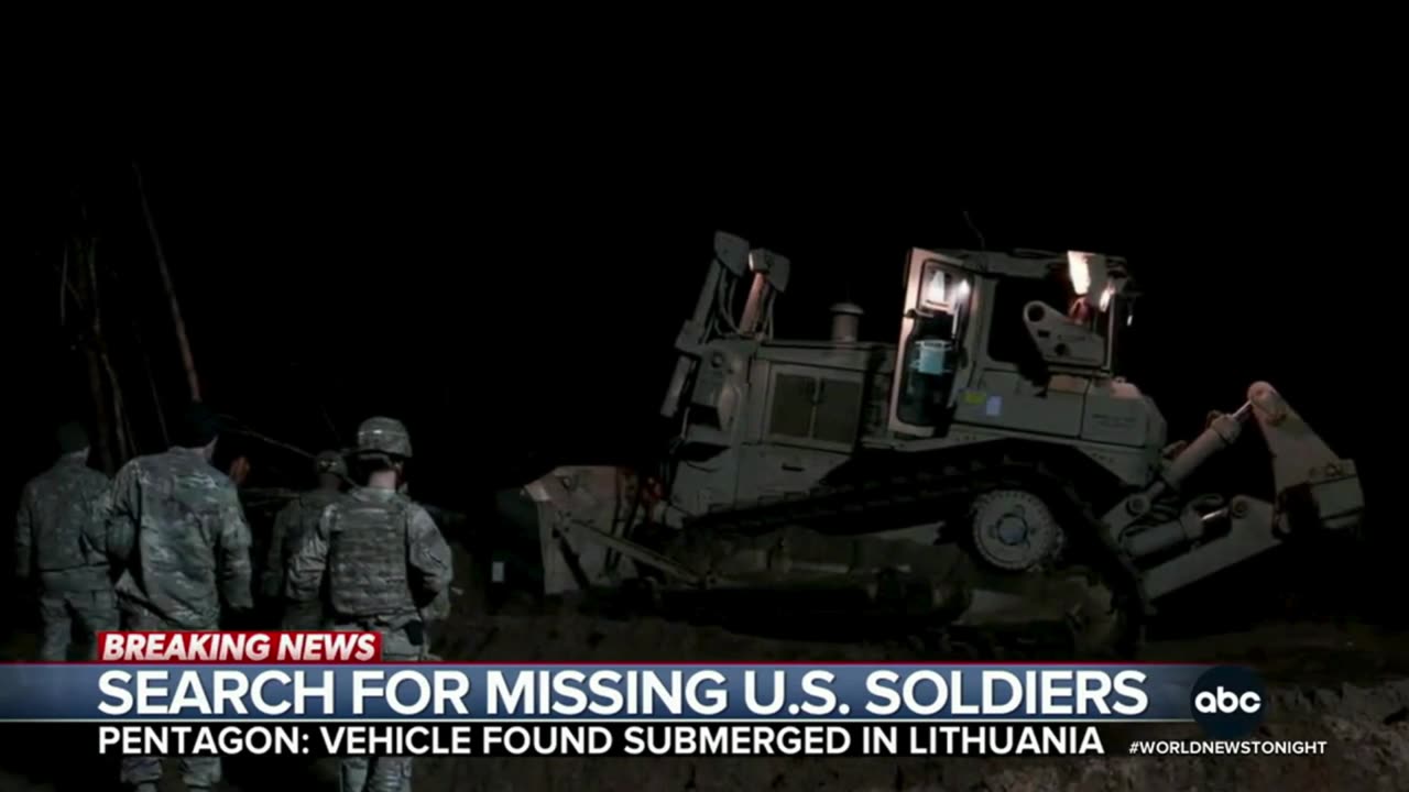 Search underway for 4 U.S. soldiers missing after training operation in Lithuania