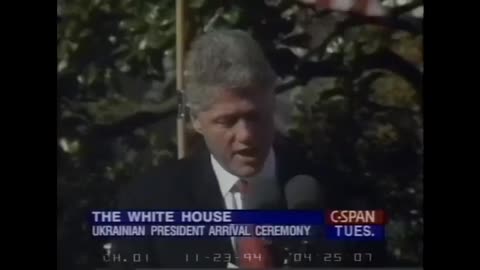 On November 22, 1994, US President Bill Clinton thanked Ukraine for giving up its nuclear weapons