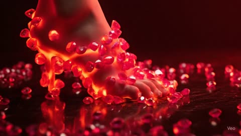 Fiery Transformation: Red Gems Forge a Stunning High Heel