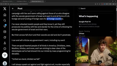 Nick Fuentes on MTG opposing the Israel lobby