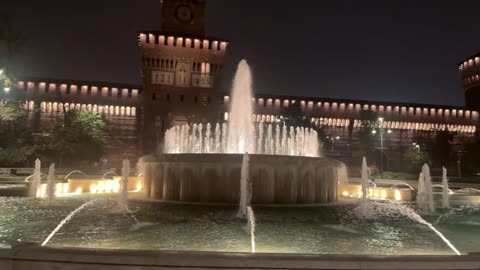 Piazza Castello, Milan in the night