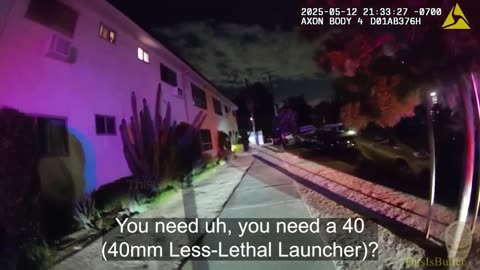 LAPD officers shoot man armed with knife at an apartment building
