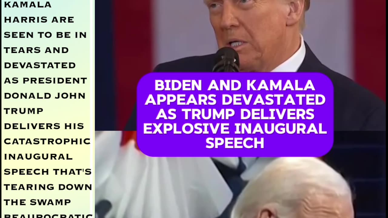 BIDEN AND KAMALA APPEARS DEVASTATED AS TRUMP DELIVERD EXPLOSIVE INAUGUAL SPEECH