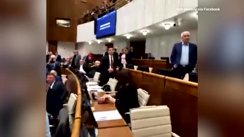 Slovak lawmakers scuffle as parliament revises whistleblower laws