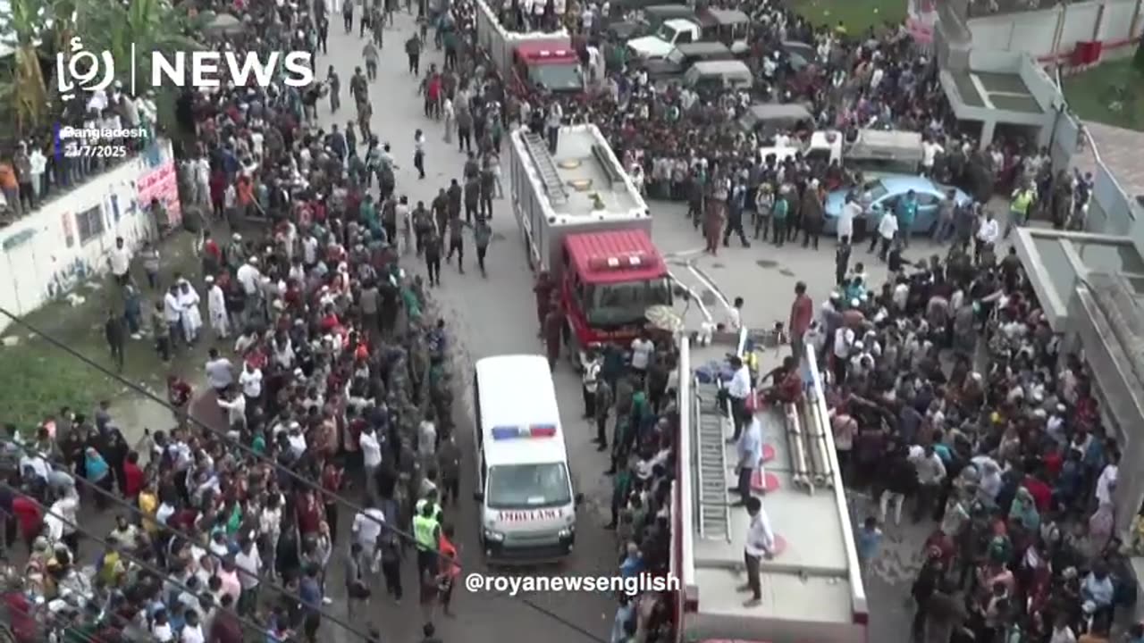 At least 20 killed as Bangladesh fighter jet crashes into school