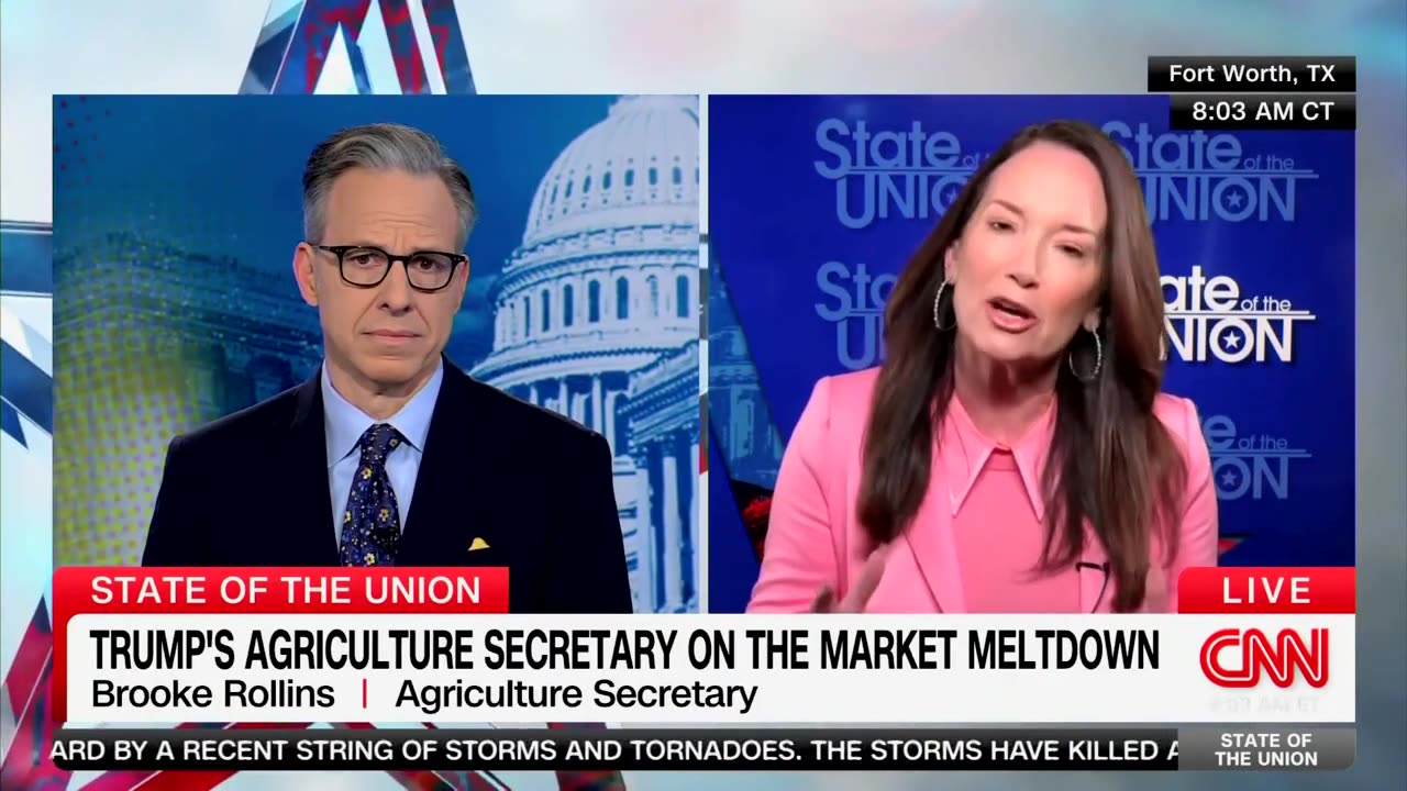 'I’m Not On The Left': Jake Tapper Clashes With AG Secretary Over Tariff Debate