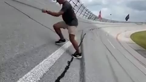 Most people don't realize just how steep the banking is on a Nascar track