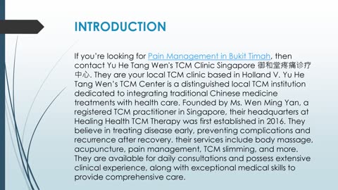 Best Pain Management in Bukit Timah