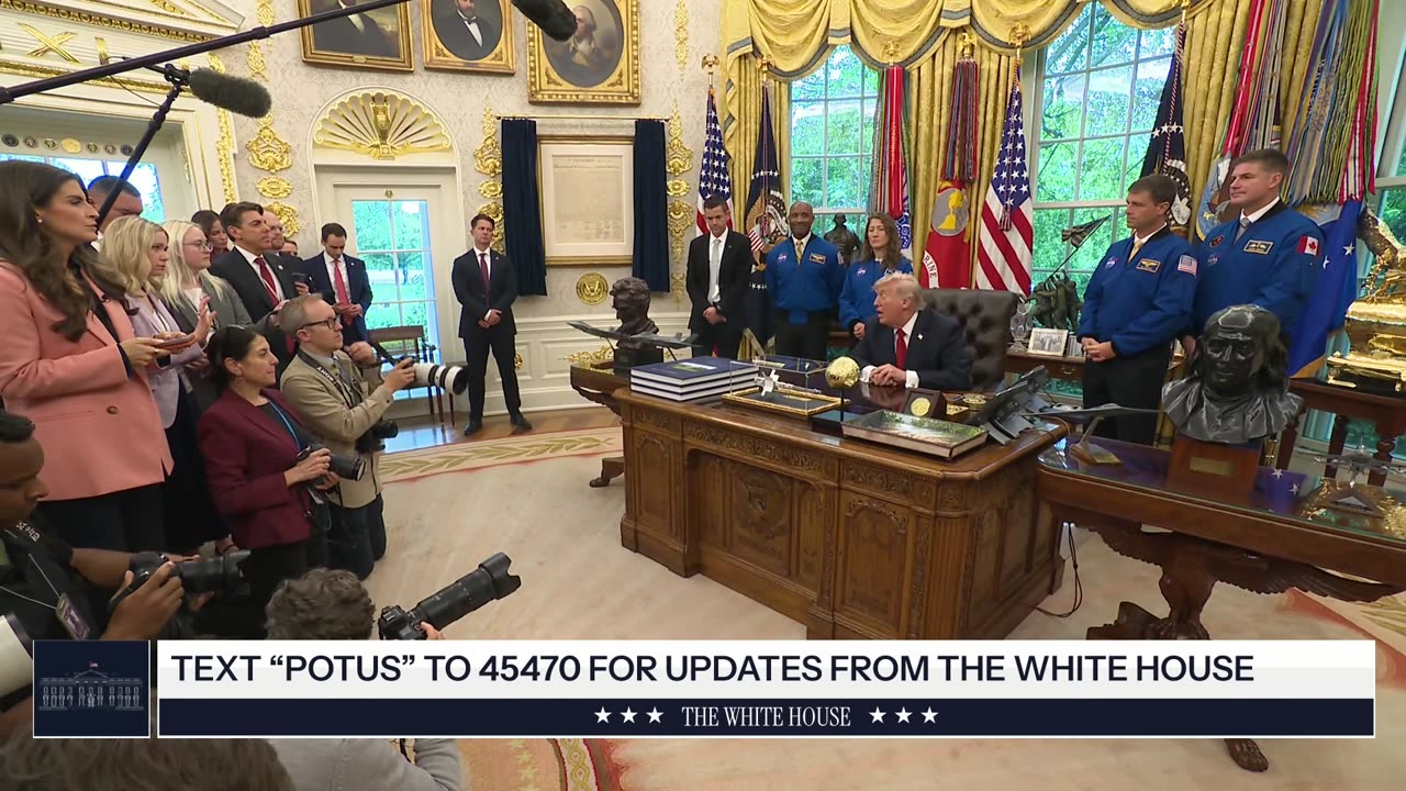 President Trump Participates in a Greeting with Artemis II Astronauts