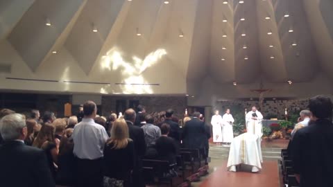 An Angel - Light Being - appears during a church service
