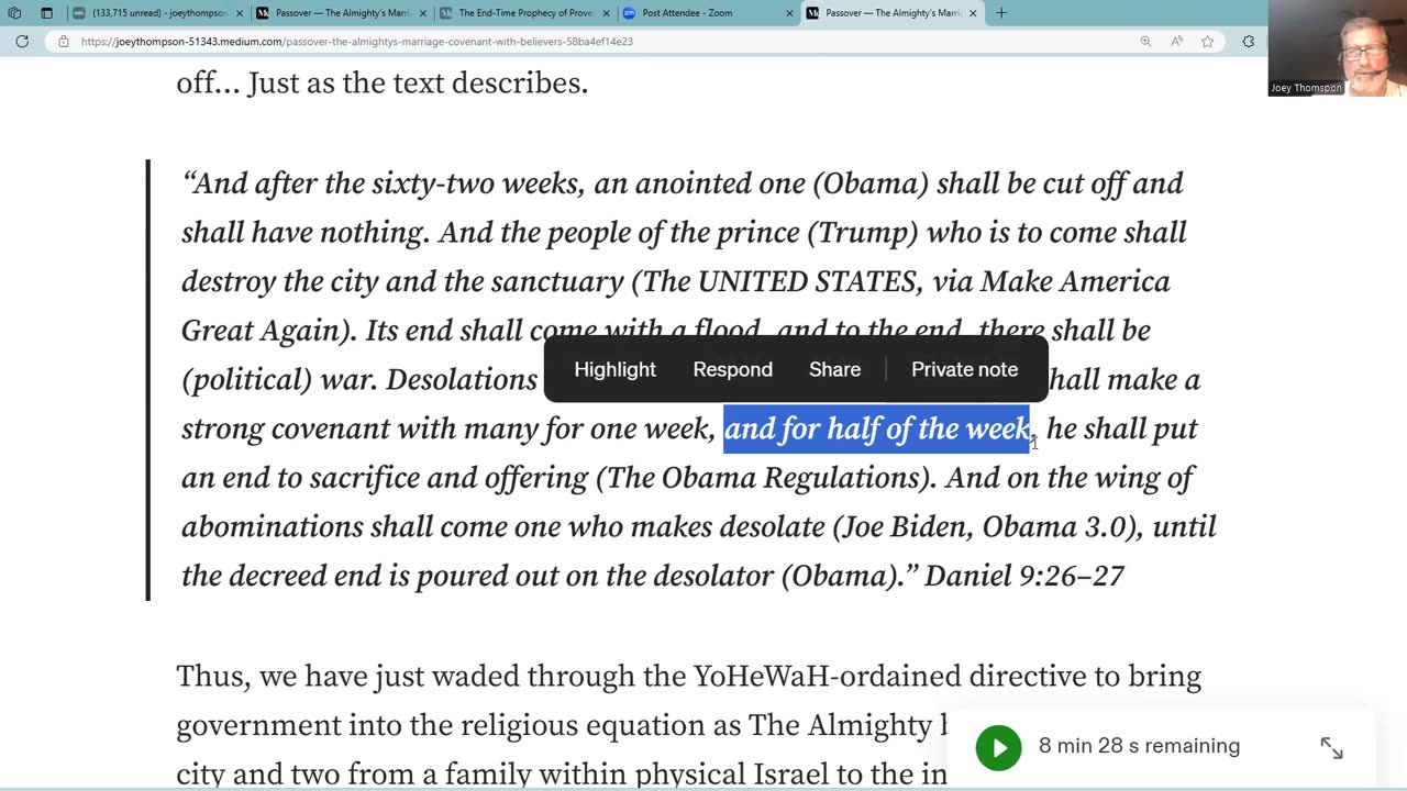 Ten Aspects of the Marriage Covenant of Passover. Part Four