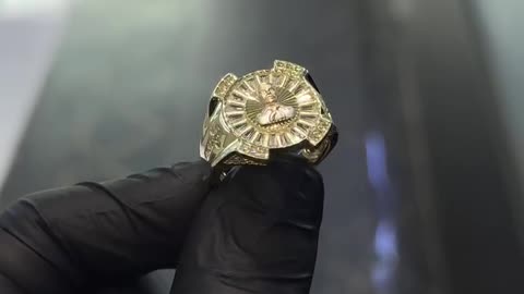Real 10K Gold 5.4 grams Malverde Ring