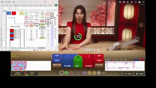 Baccarat - 255 units won in 83 minutes with 51.5% hit rate and 143 unit drawdown. LCSD set to 0.7