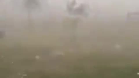 Baseball-sized hail just dropped outta the sky in Cheyenne Wyoming… in the