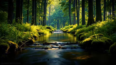 Nature Lullaby - Nightingale Singing, Stream Sounds, Relaxing Nature Atmosphere for Sleep