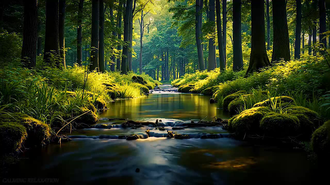 Nature Lullaby - Nightingale Singing, Stream Sounds, Relaxing Nature Atmosphere for Sleep