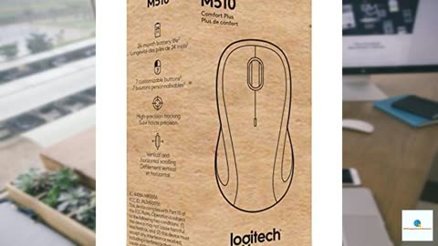 Logitech M510 Wireless Computer Mouse for PC with USB Unifying Receiver - Graphite