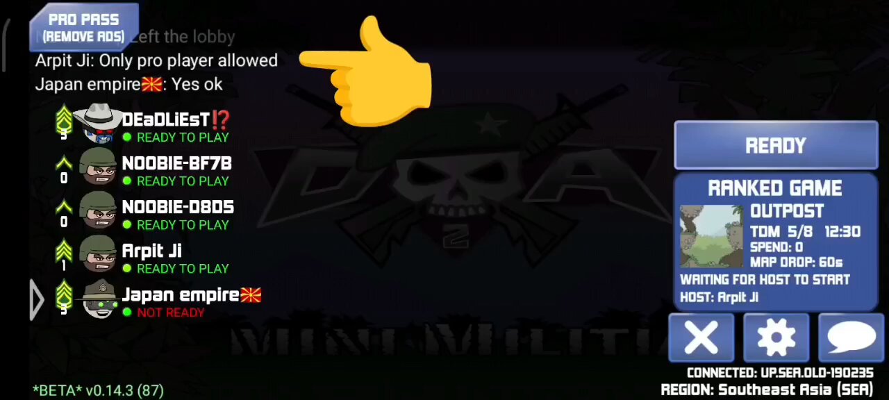 Mini militia Japan 🇯🇵 Vs pro player