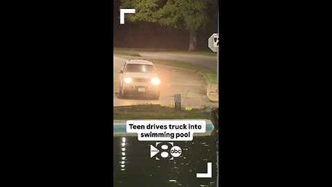 Teen Drove his truck into Swimming Pool.