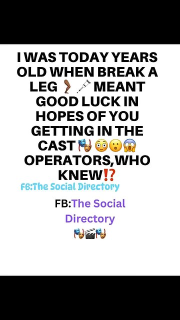 Operators,Did you know⁉️😳😱😮 #memes #breakaleg #acting #theatre #fyp #foryoupage