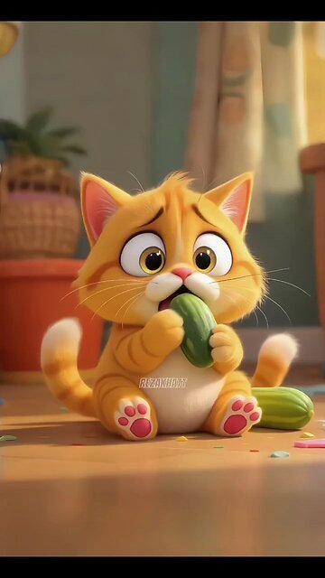 I was so shocked just because of a cucumber!