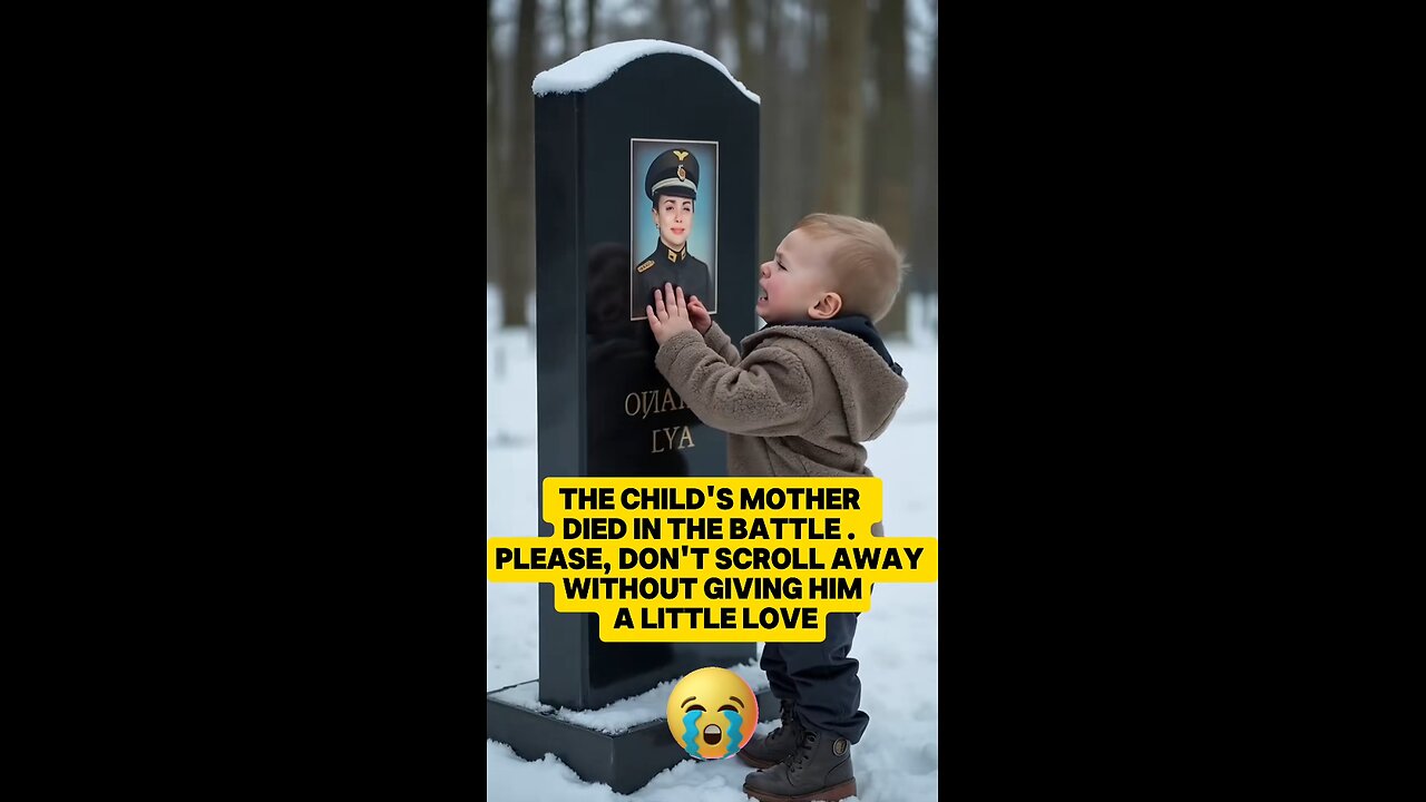 The child's mother died in the battle . Please, don't scroll away without giving him a little love