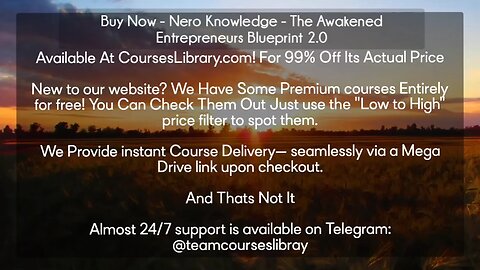 (courseslibrary.com)Buy Now - Nero Knowledge - The Awakened Entrepreneurs Blueprint 2.0