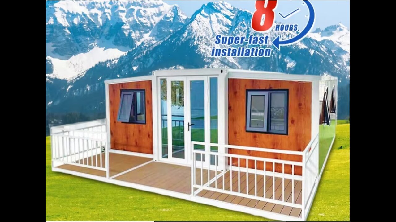Foldable 20ft Container Home Expandable Prefab Mobile Steel Structure Design