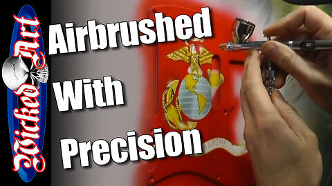 Custom Airbrushed Marine Corps Logo | U.S. Marine Corps Tribute Artwork