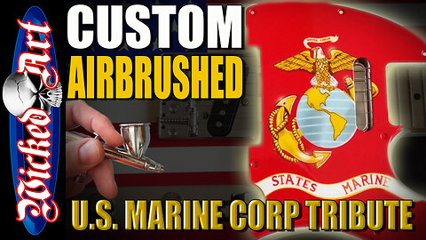 Airbrushed U.S. Marine Corps Logo – Patriotic Custom Art Tribute to American Strength