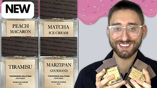 Theodoros Kalotinis Peach Macaron, Matcha Ice Cream, Tiramisu & Marzipan Gourmand Review