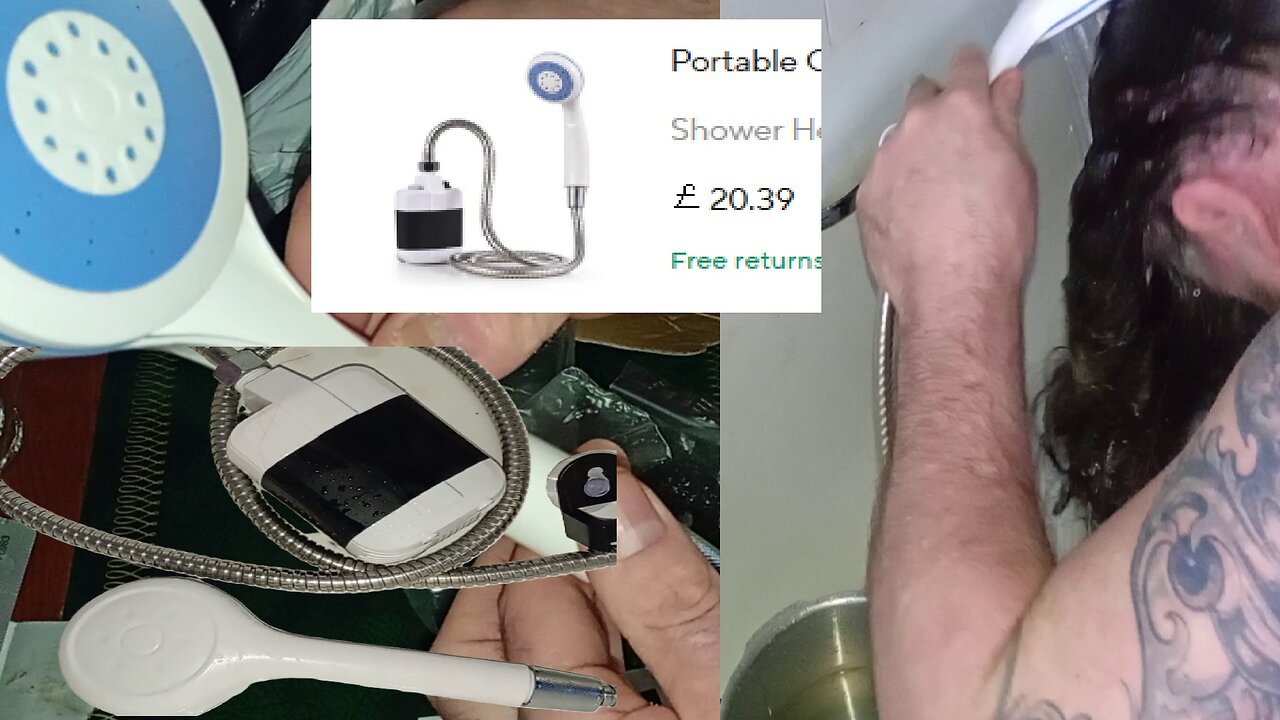 Portable , #Camping #Shower , #USB ,