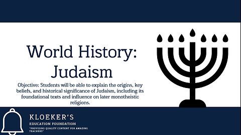 World History: Judaism Lesson