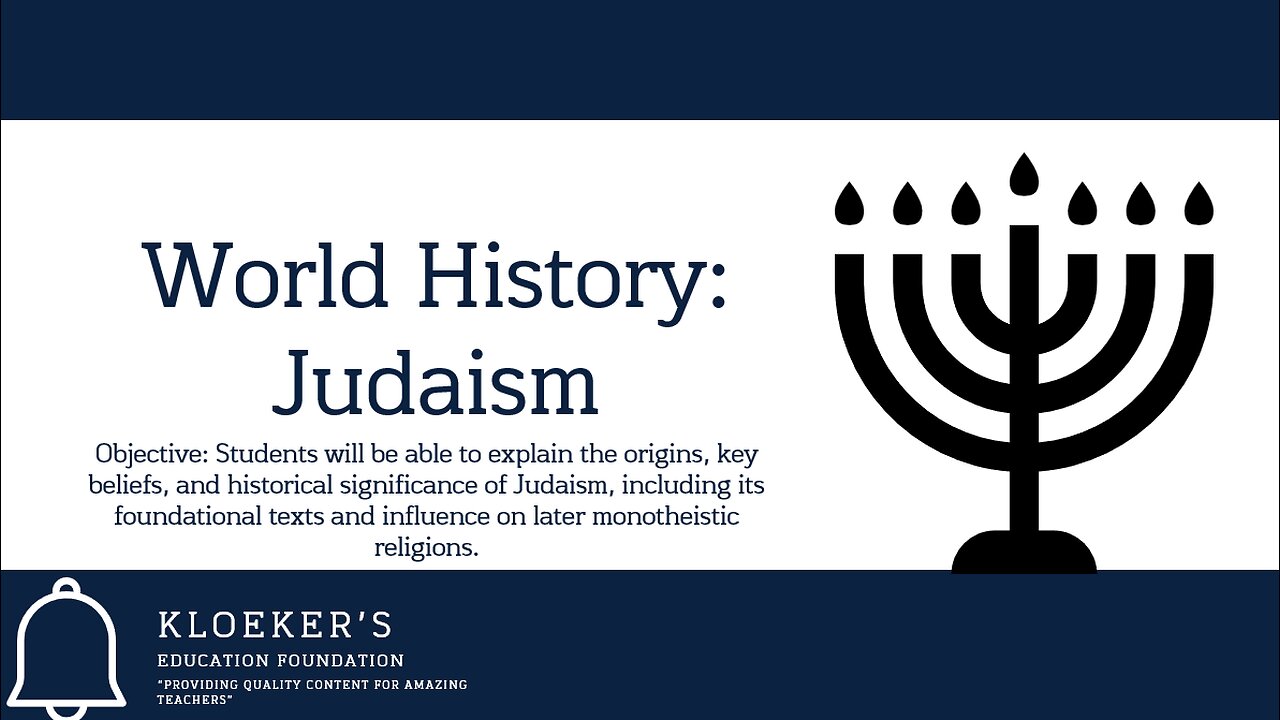World History: Judaism Lesson